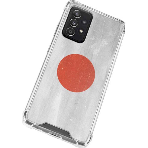 Japanese Flag Distressed Galaxy A72 5G Clear Case